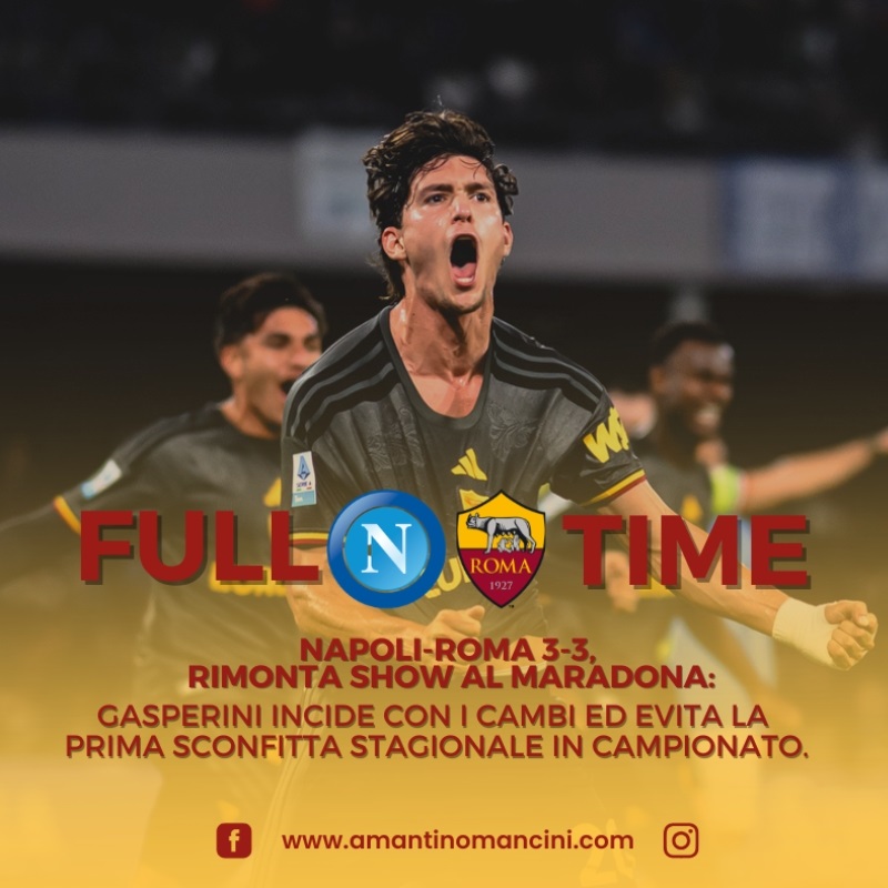 Napoli-Roma 3-3, rimonta show al Maradona